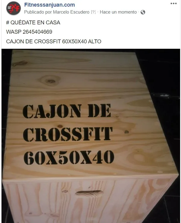 Cajón de Crossfit 50 x 60 x 70